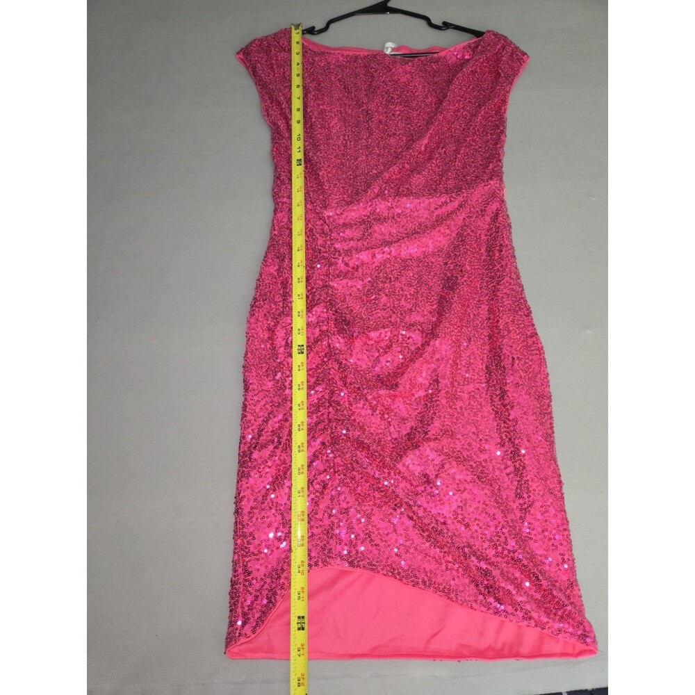 ​GRACE KARIN Sequin Mini Dress Size S Pink Sparkle Elegant Party Dress - Picture 5 of 12